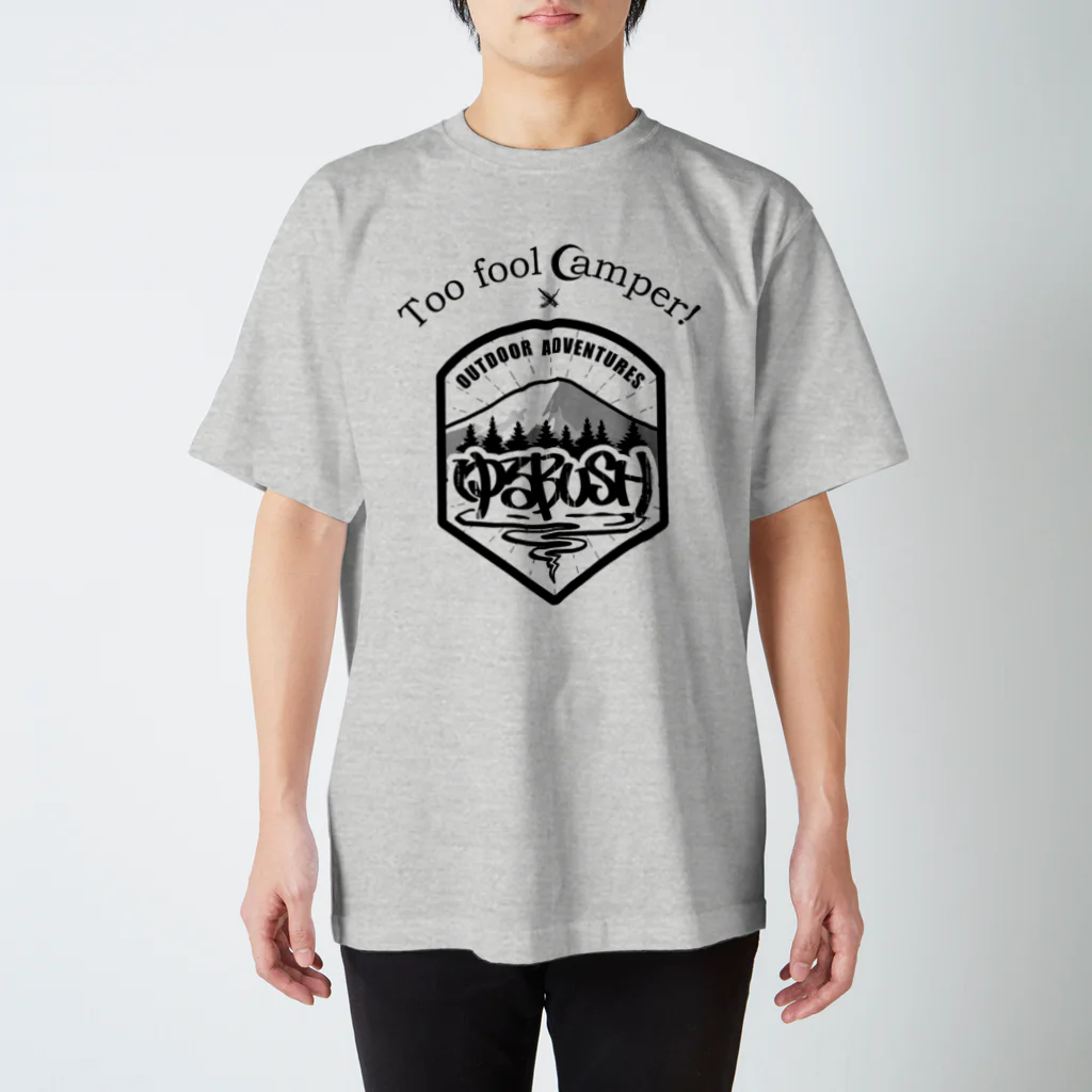 Too fool campers Shop!のSDCsキャンペーン ゆるBUSHコラボ(黒文字) Regular Fit T-Shirt