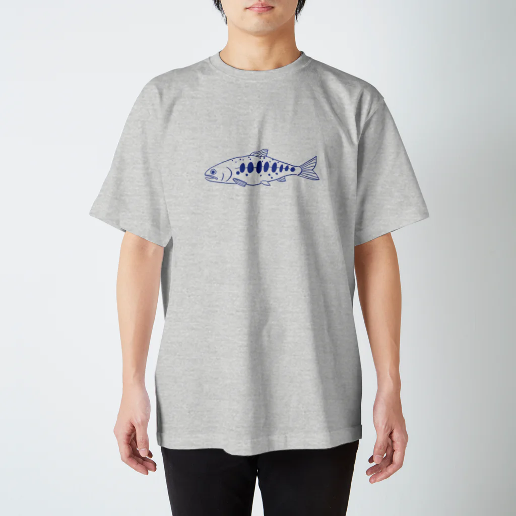 ビワセイブツのアマゴブルー スタンダードTシャツ