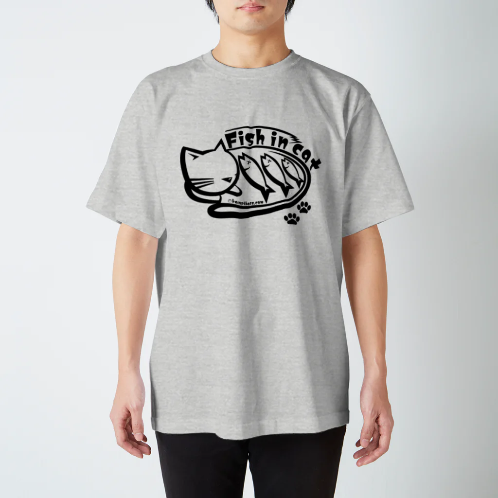 カンピのFish in cat スタンダードTシャツ