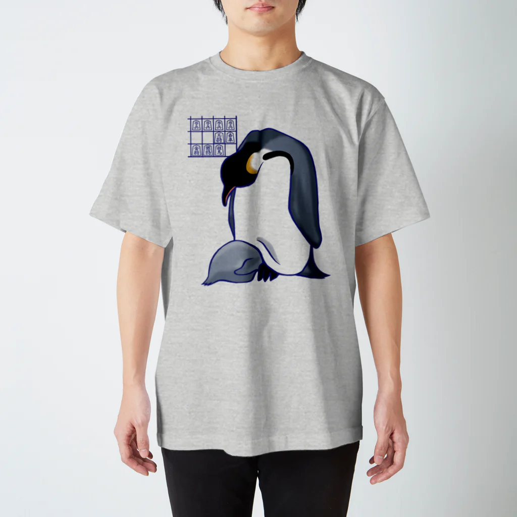 愛棋堂の解説「おっとこれは振り穴ですね」ペンギン編 スタンダードTシャツ