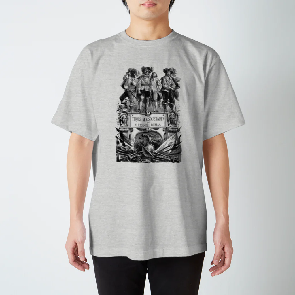 洋古書復刻堂「エスプリ　ド　グランヴィル」の大デュマ『三銃士』初版本(1844年）より扉絵 Regular Fit T-Shirt