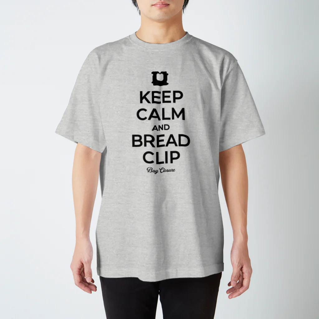 kg_shopのKEEP CALM AND BREAD CLIP [ブラック]  Regular Fit T-Shirt