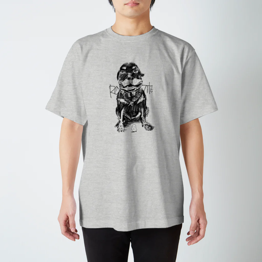 cuepet goods storeのROTTWEILER（おすわり） スタンダードTシャツ