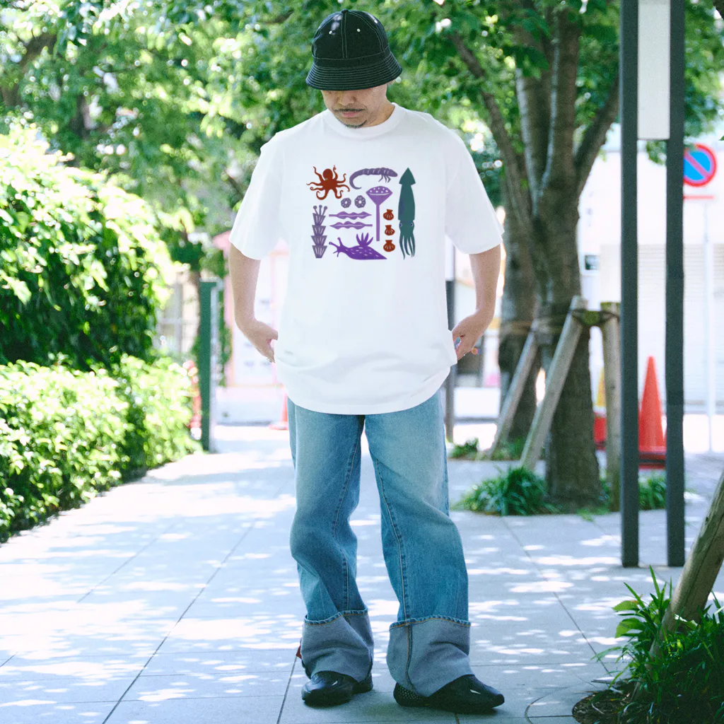 水島ひねのSea Creatures Regular Fit T-Shirt