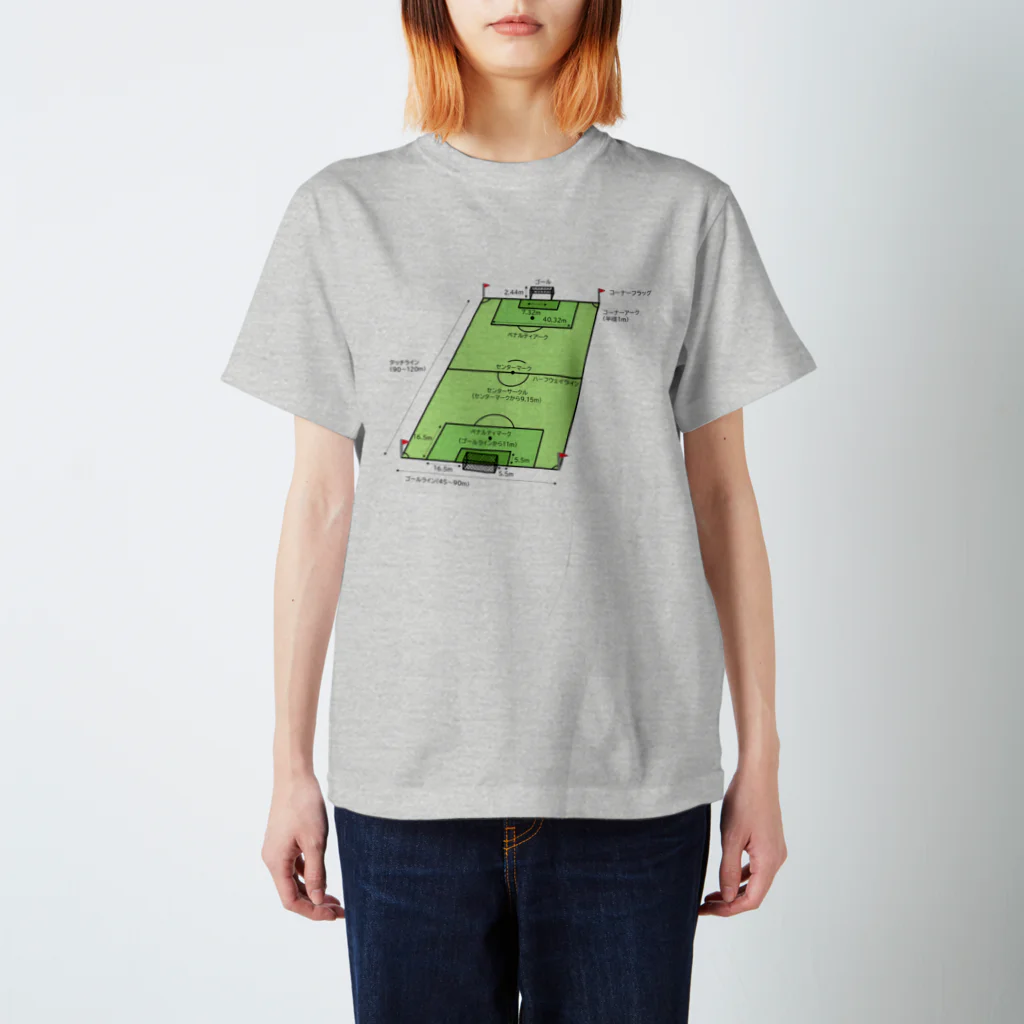 i_croissantのFOOTBALL FIELD Regular Fit T-Shirt