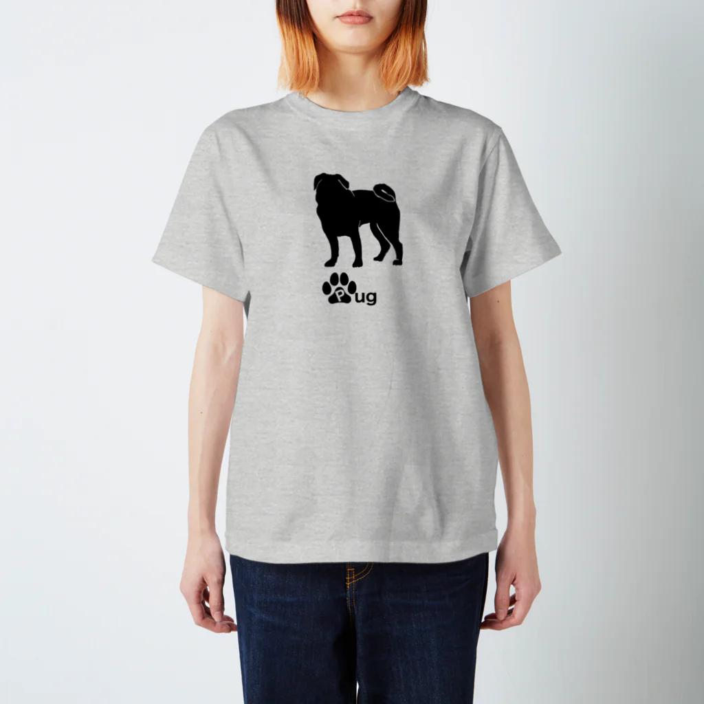 bow and arrow のパグ犬 スタンダードTシャツ