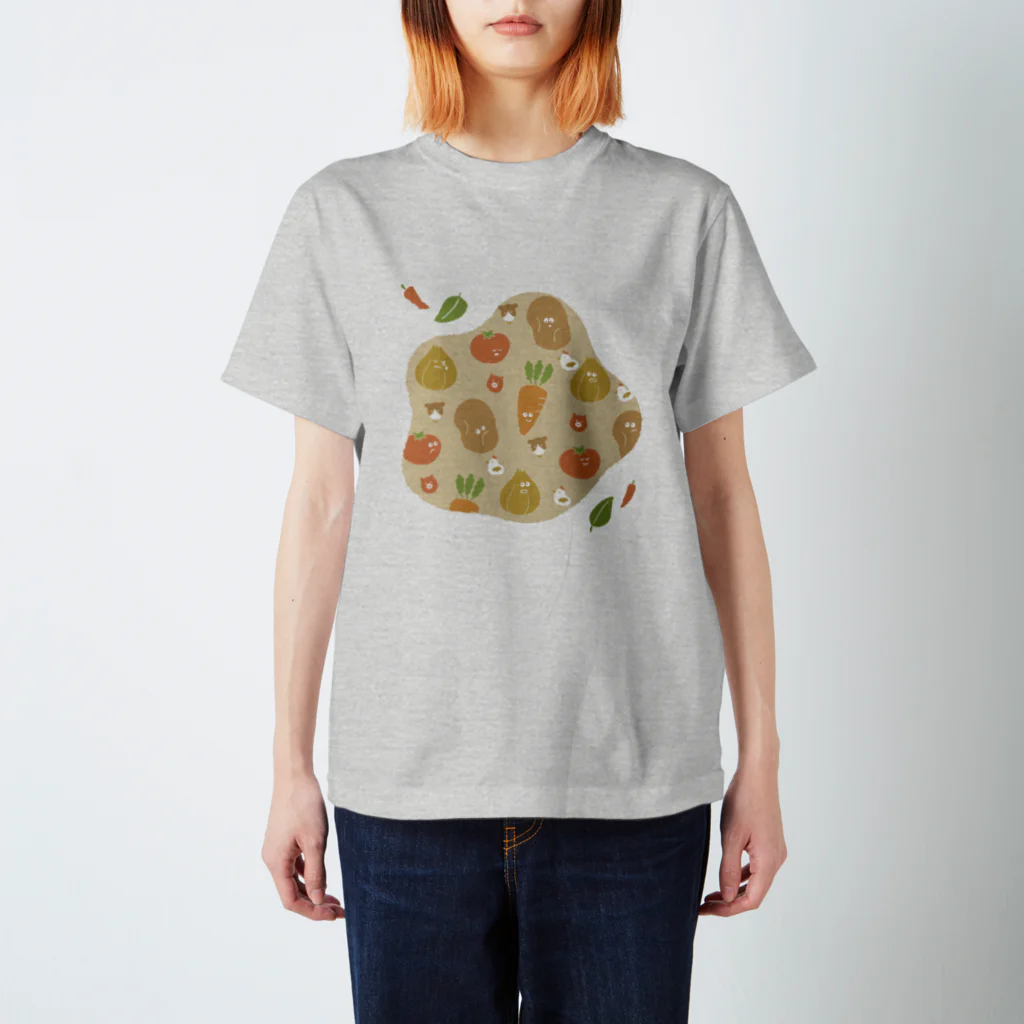 nenneの食べこぼし柄（カレーver） Regular Fit T-Shirt