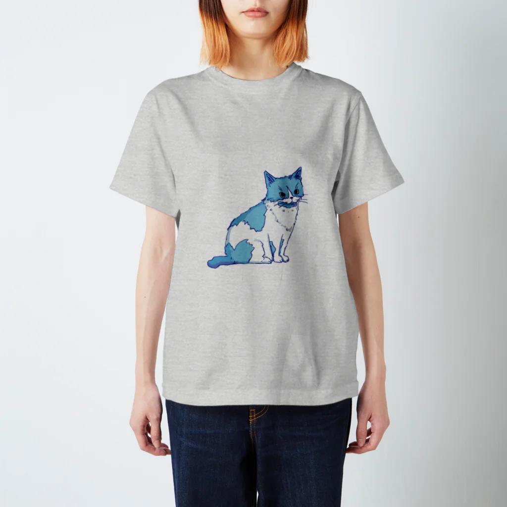 もちけらの水色の猫ちゃん Regular Fit T-Shirt