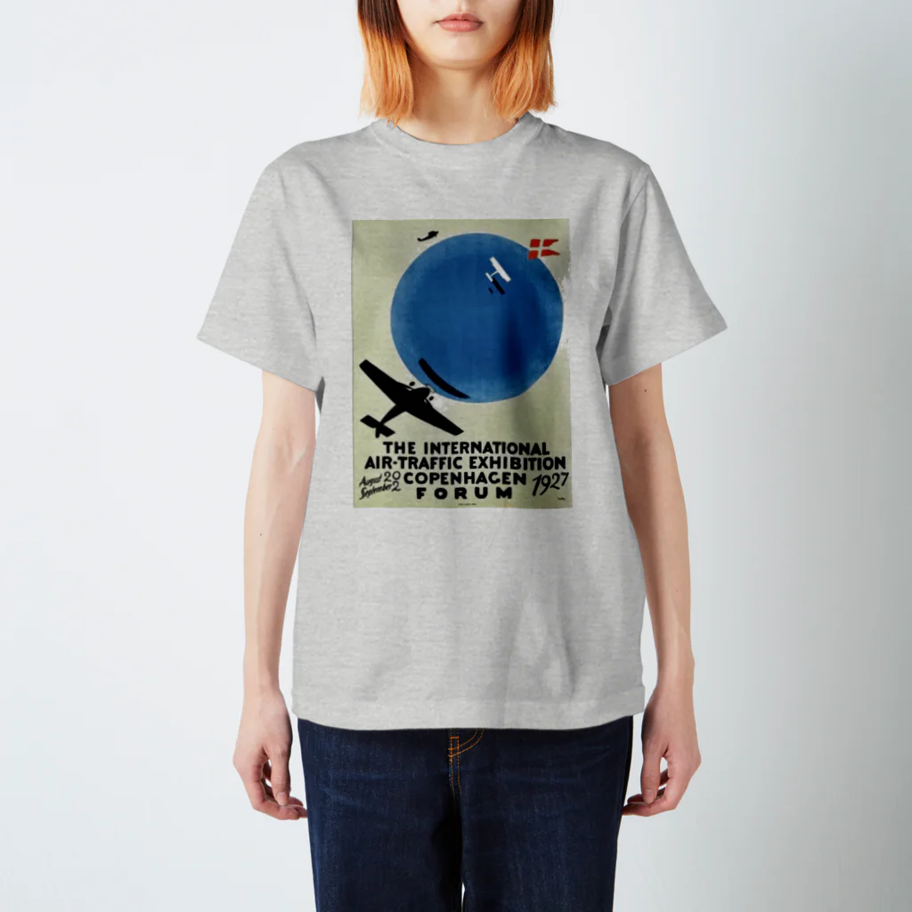 YS VINTAGE WORKSのデンマーク・コペンハーゲン　1927年　 国際航空交通展示会 スタンダードTシャツ