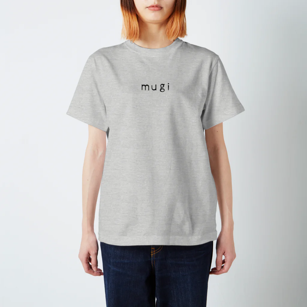 ililiのお名前ロゴ『mugi』墨 Regular Fit T-Shirt