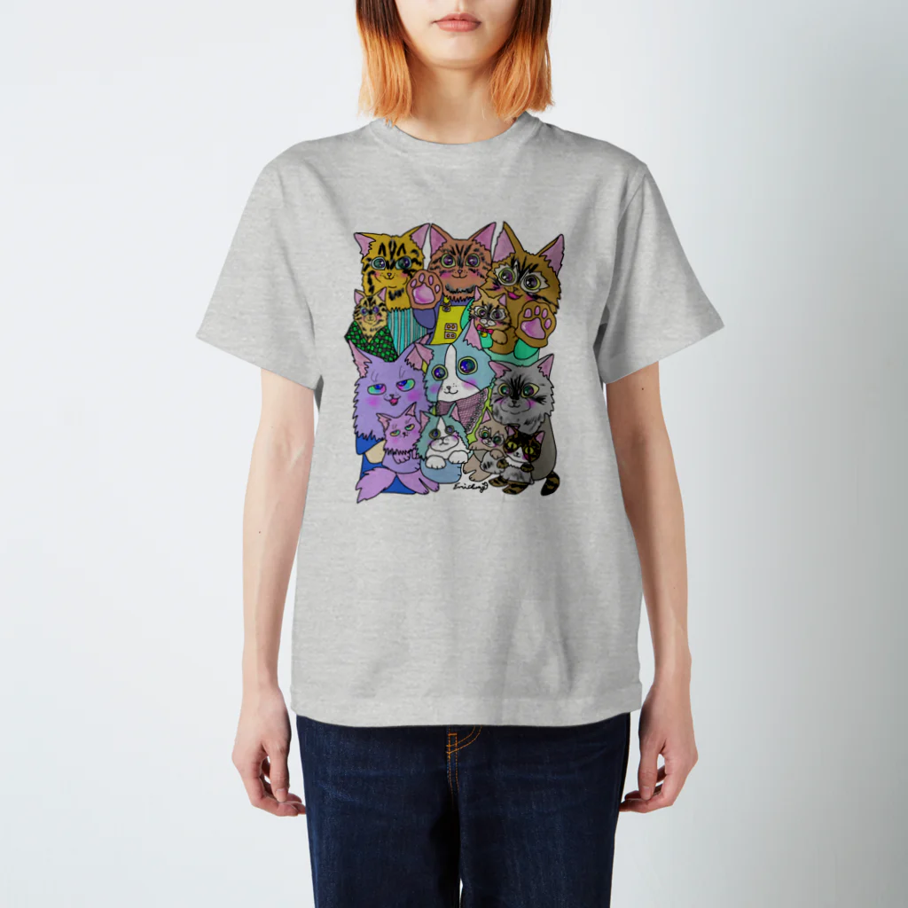 Crazy❤︎for Maincoon 猫🐈‍⬛Love メインクーンに夢中のデジタル版（猫かぶってますが） Regular Fit T-Shirt