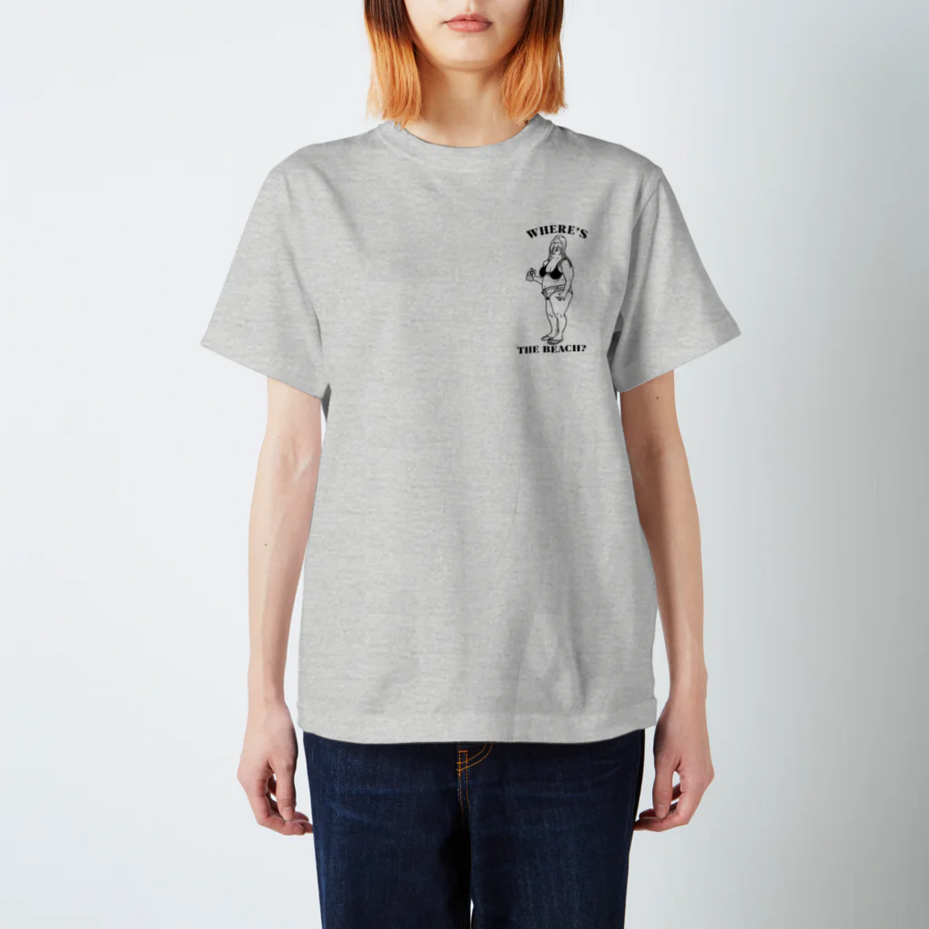 LUCKY SIDE MARKET -ラッキーサイドマーケット-のWHERE’S THE BEACH ? Regular Fit T-Shirt