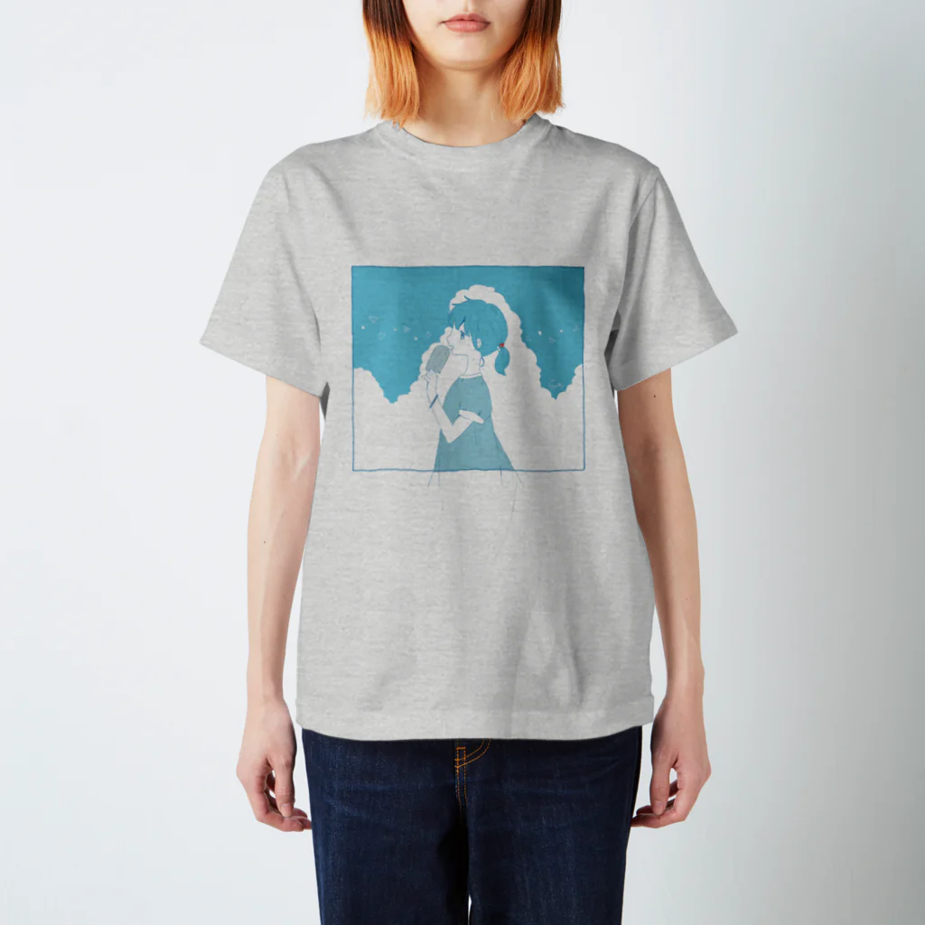 m_matsurikaのice blue sky スタンダードTシャツ