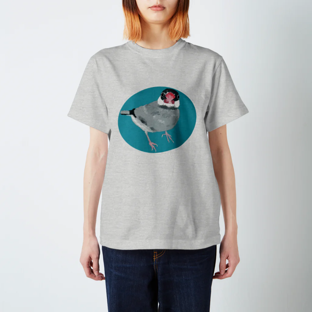 Sparrow in a tutuのシルバー文鳥 Regular Fit T-Shirt