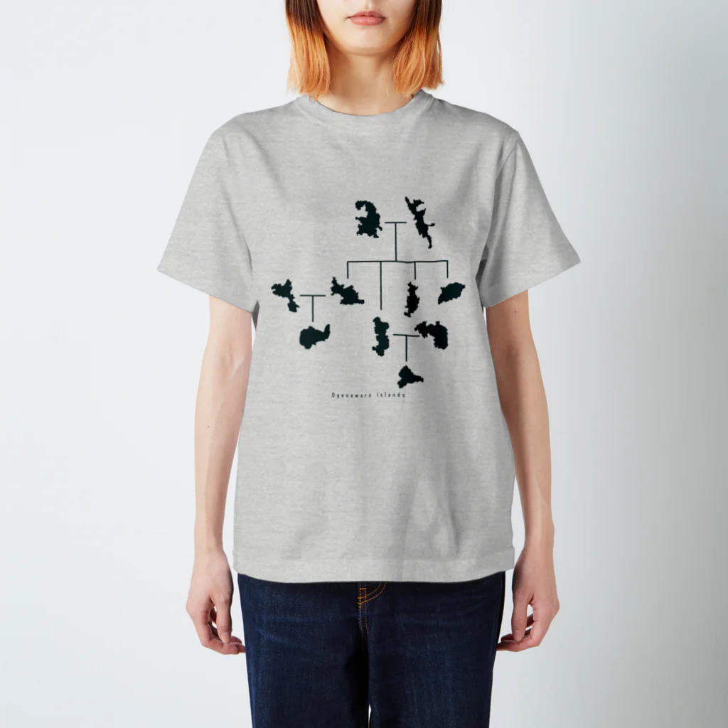 シマノカタチの小笠原家系図グッズ〈ダークグリーン〉 티셔츠