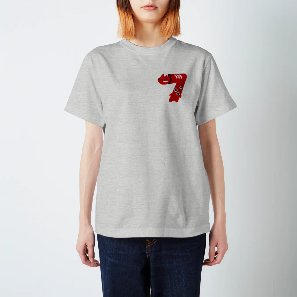 たはらともみのえんぎものすうじ　７　あかべこ Regular Fit T-Shirt