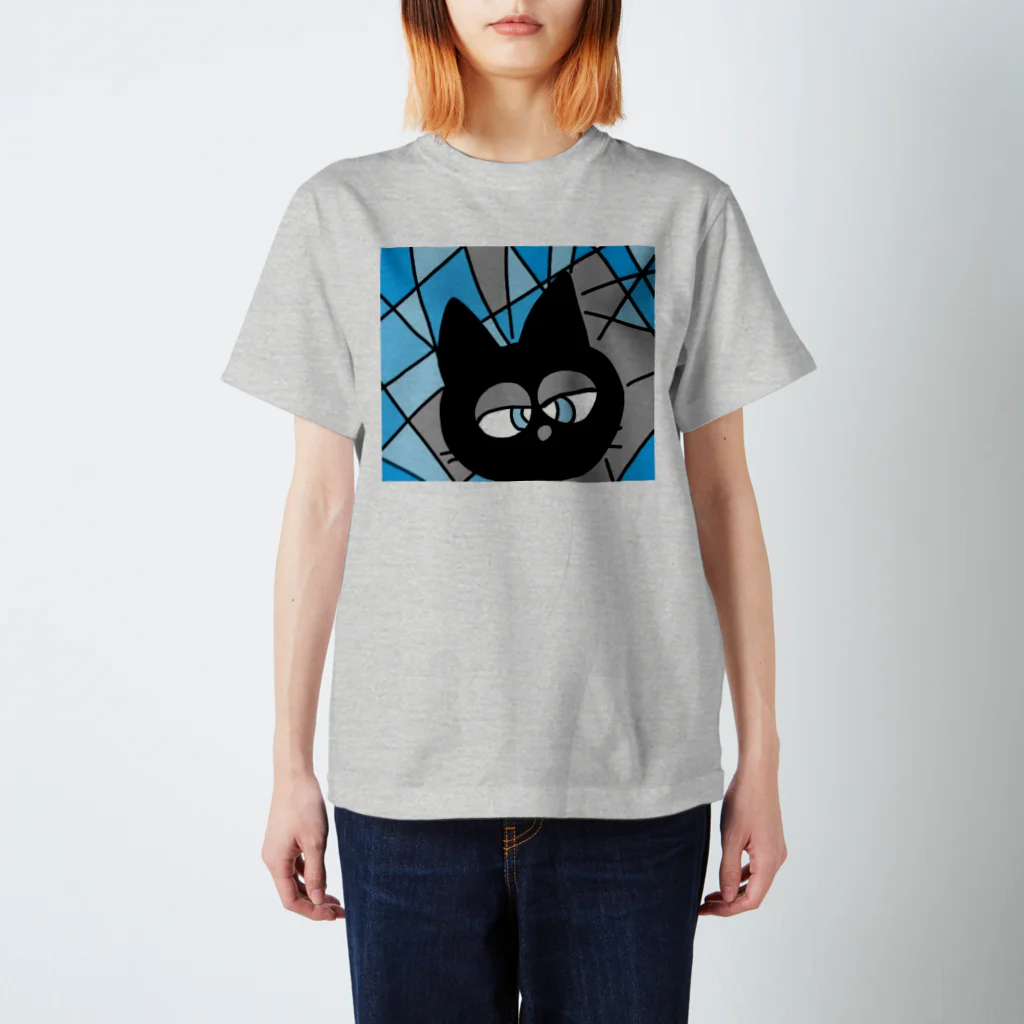 にゃおん×3のあーちゃんのQとな黒猫(お直ししたよ) Regular Fit T-Shirt