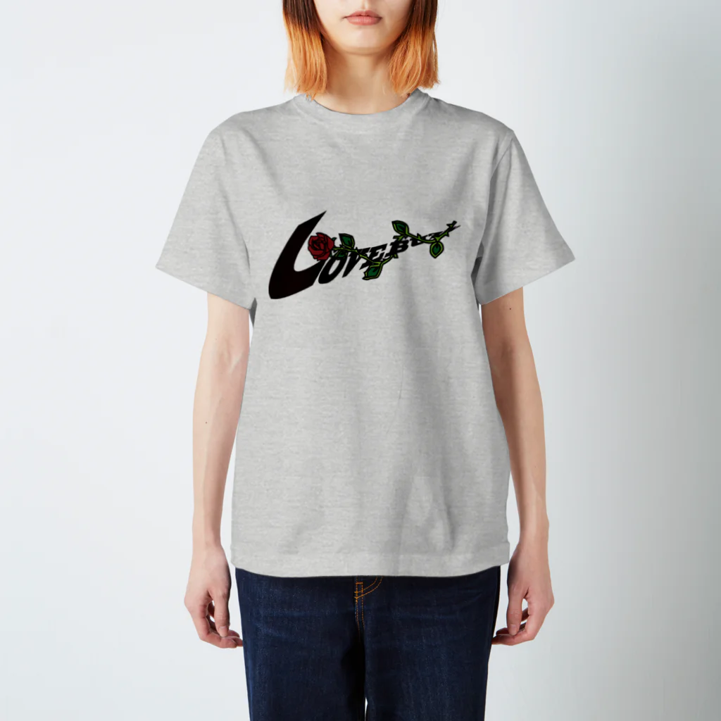 ラブバズの"LOVEBUZZ"REDROSE/BLK/MINI スタンダードTシャツ