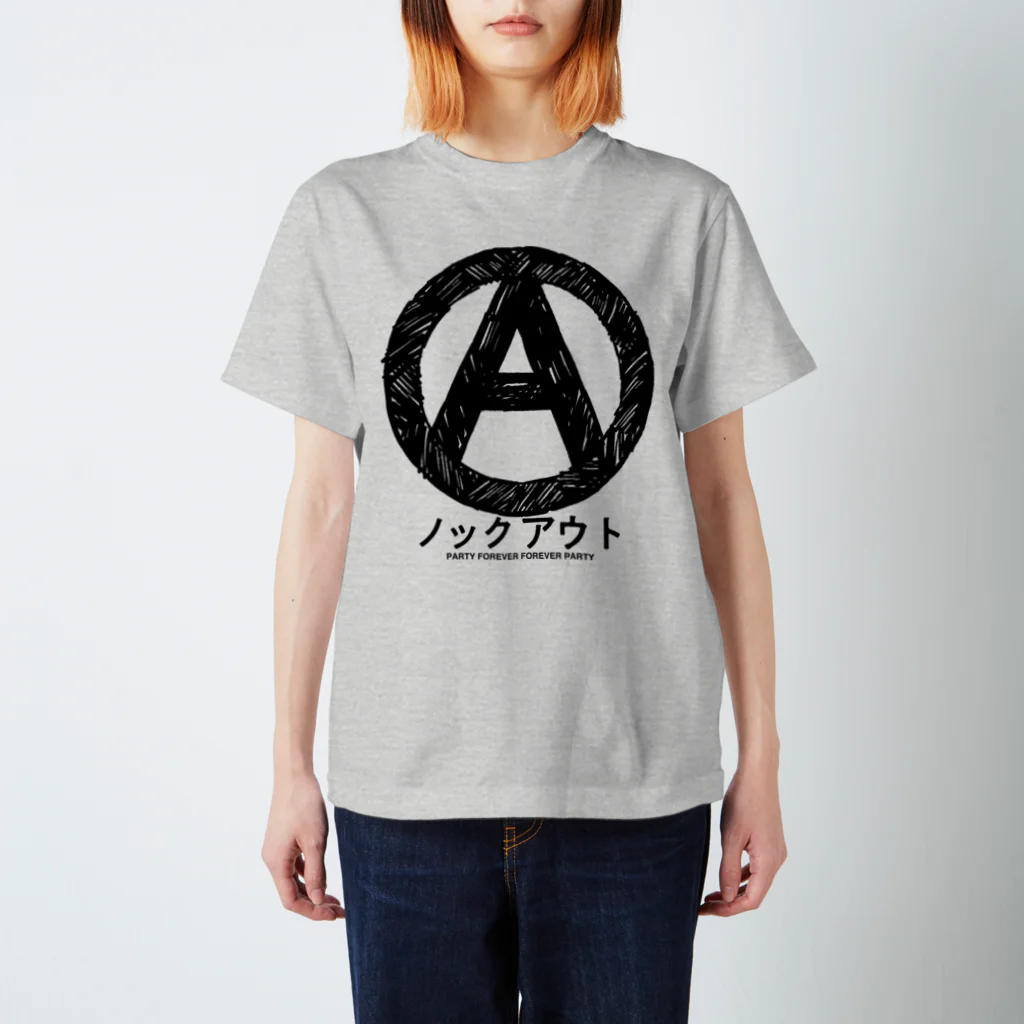 KNOCKOUTJROCKのノックアウト Anarchy mark スタンダードTシャツ