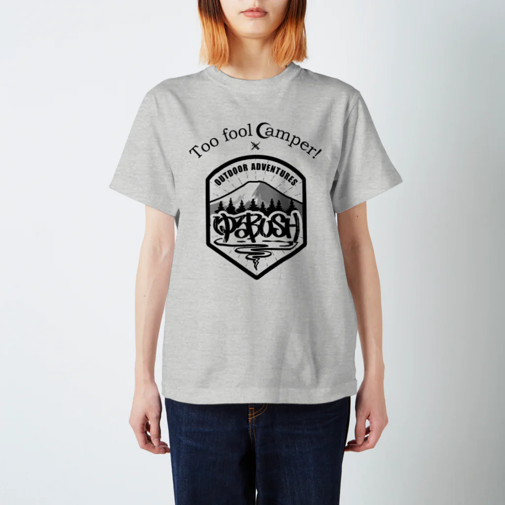 Too fool campers Shop!のSDCsキャンペーン ゆるBUSHコラボ(黒文字) Regular Fit T-Shirt