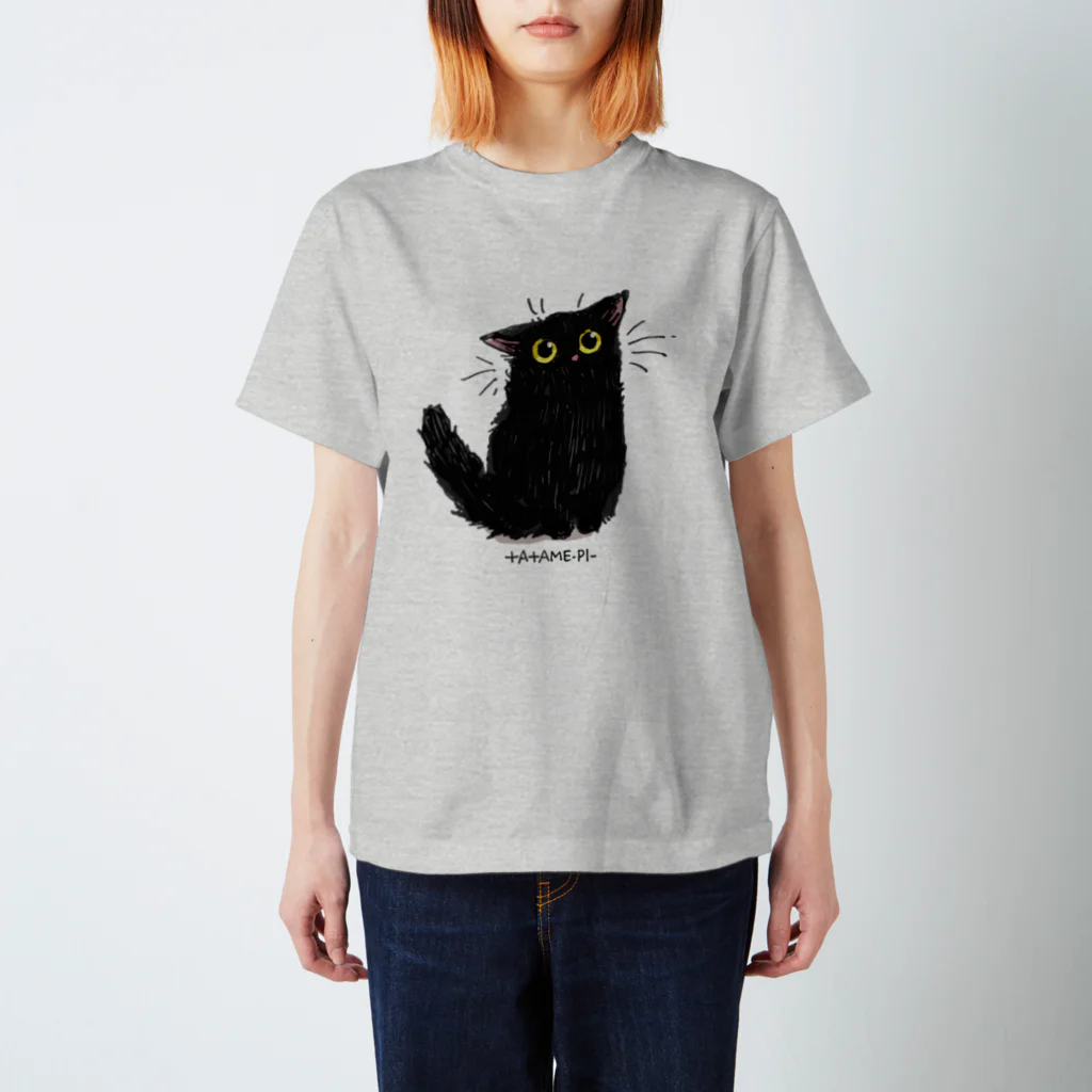 たたメーピーのBlack cat たたメーピー スタンダードTシャツ