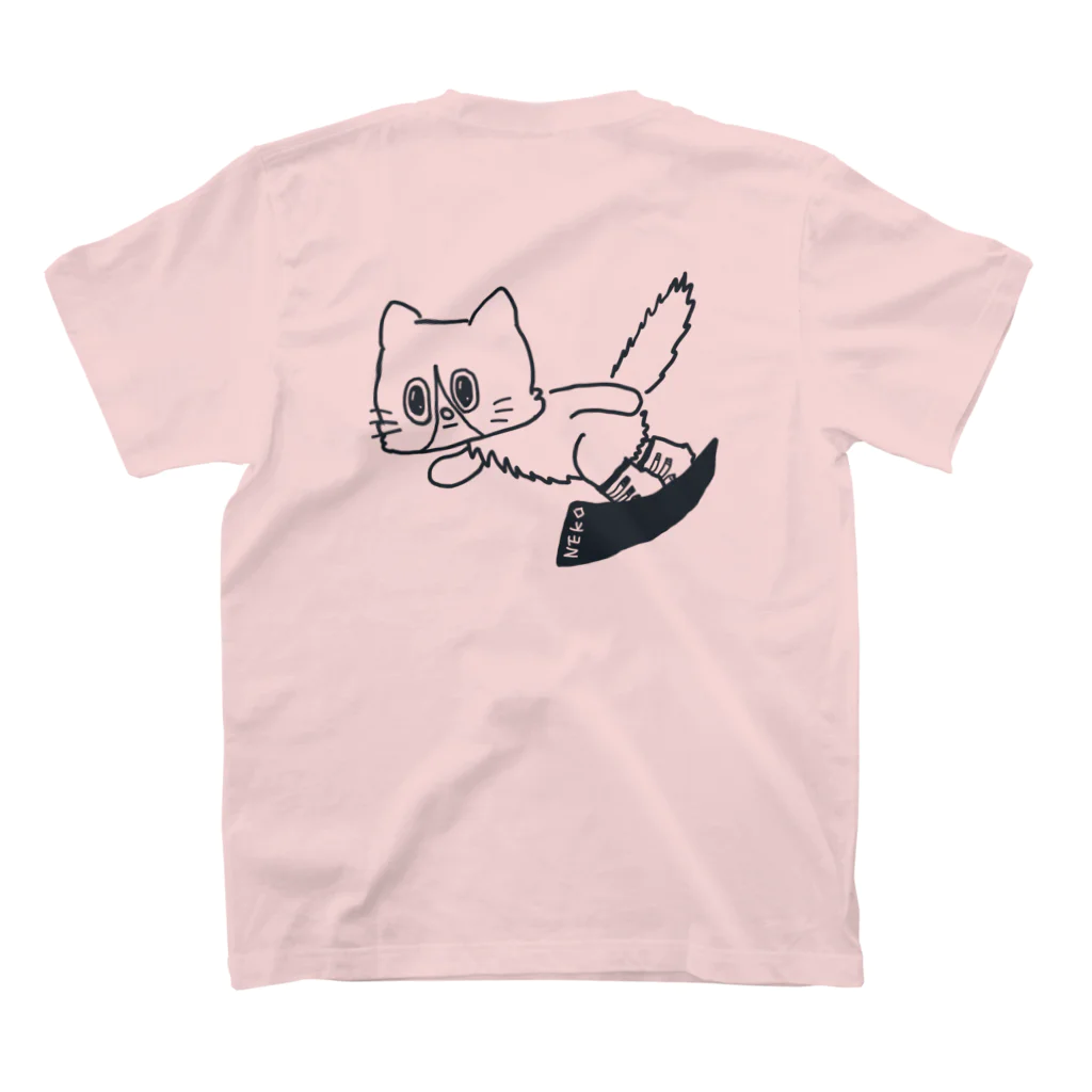 すみすのねこのスノーボードばにら スタンダードTシャツの裏面