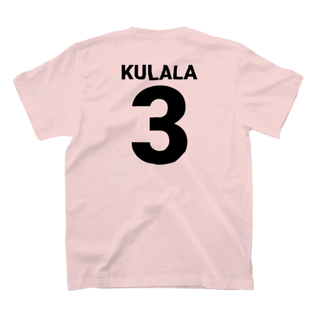 ツキイチÁyの背番号　KULALA 3 スタンダードTシャツの裏面