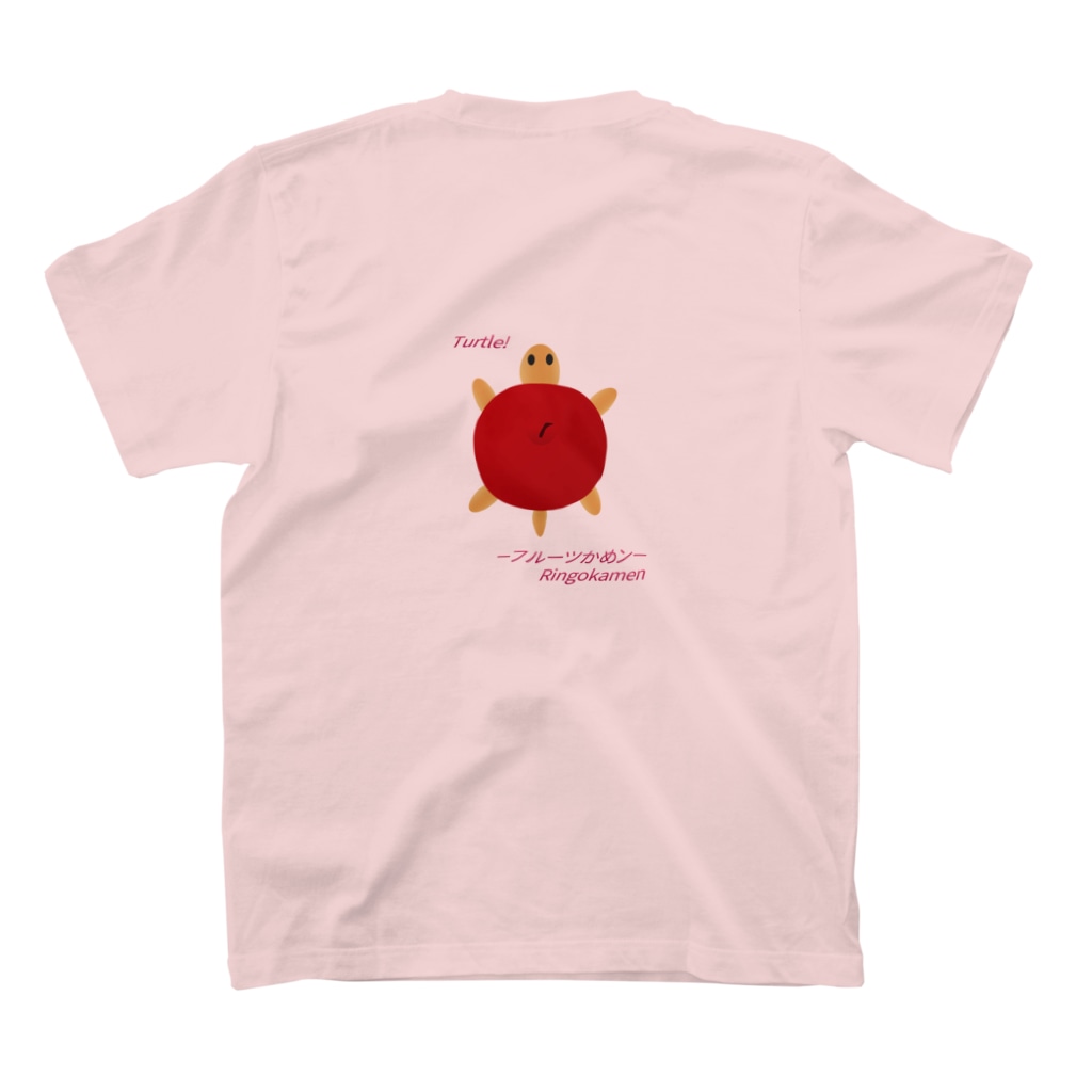 かるなぼっくすの前りんごリンゴかめン Regular Fit T-Shirtの裏面