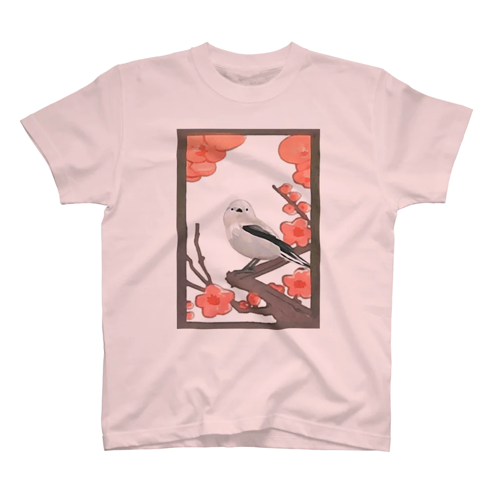 Red & Brack の梅に島柄長(透) Regular Fit T-Shirt