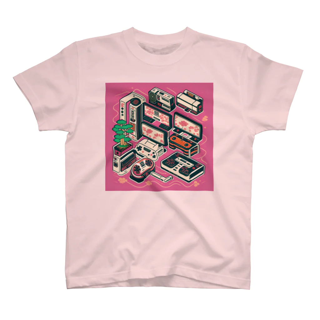 マッケンデジタルワールドのエモくてレトロなlofiアート【さくさ育成拡張ゲーム機】 Regular Fit T-Shirt