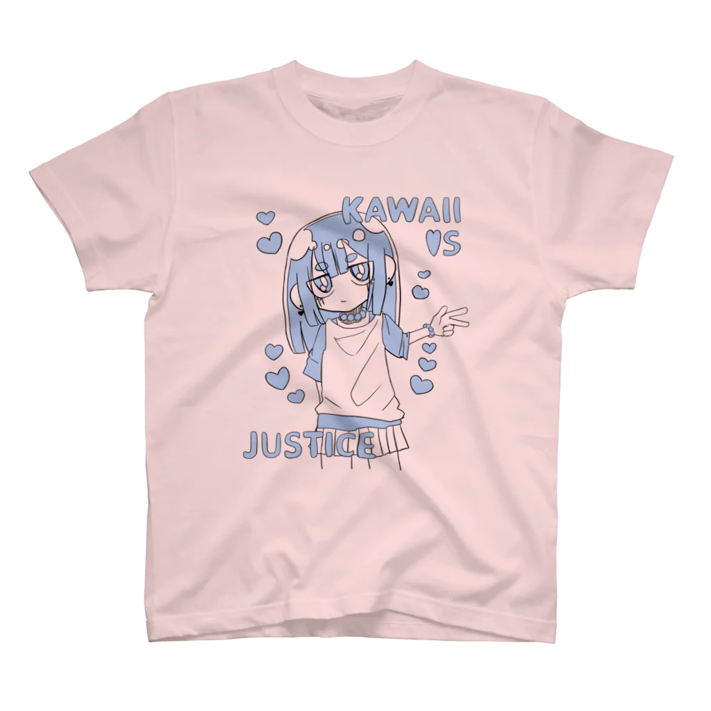 ライカのお店屋さんのKAWAII女の子（空色） Regular Fit T-Shirt