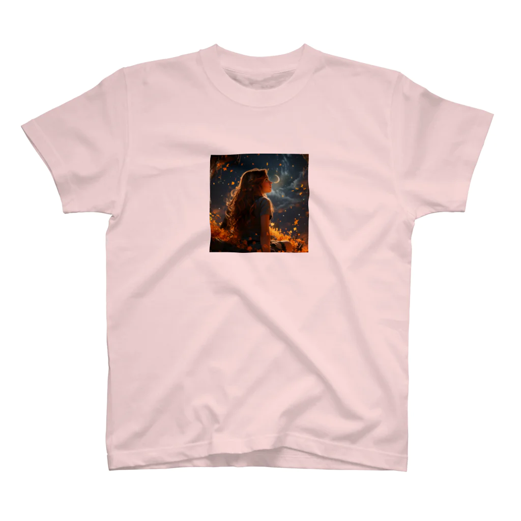 m-storeのロマンティックな少女 Regular Fit T-Shirt