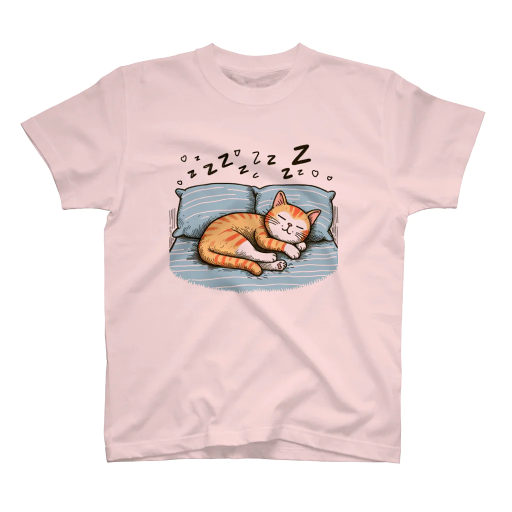 ねこてぃーしゃつ特集のおひるねねこ スタンダードTシャツ