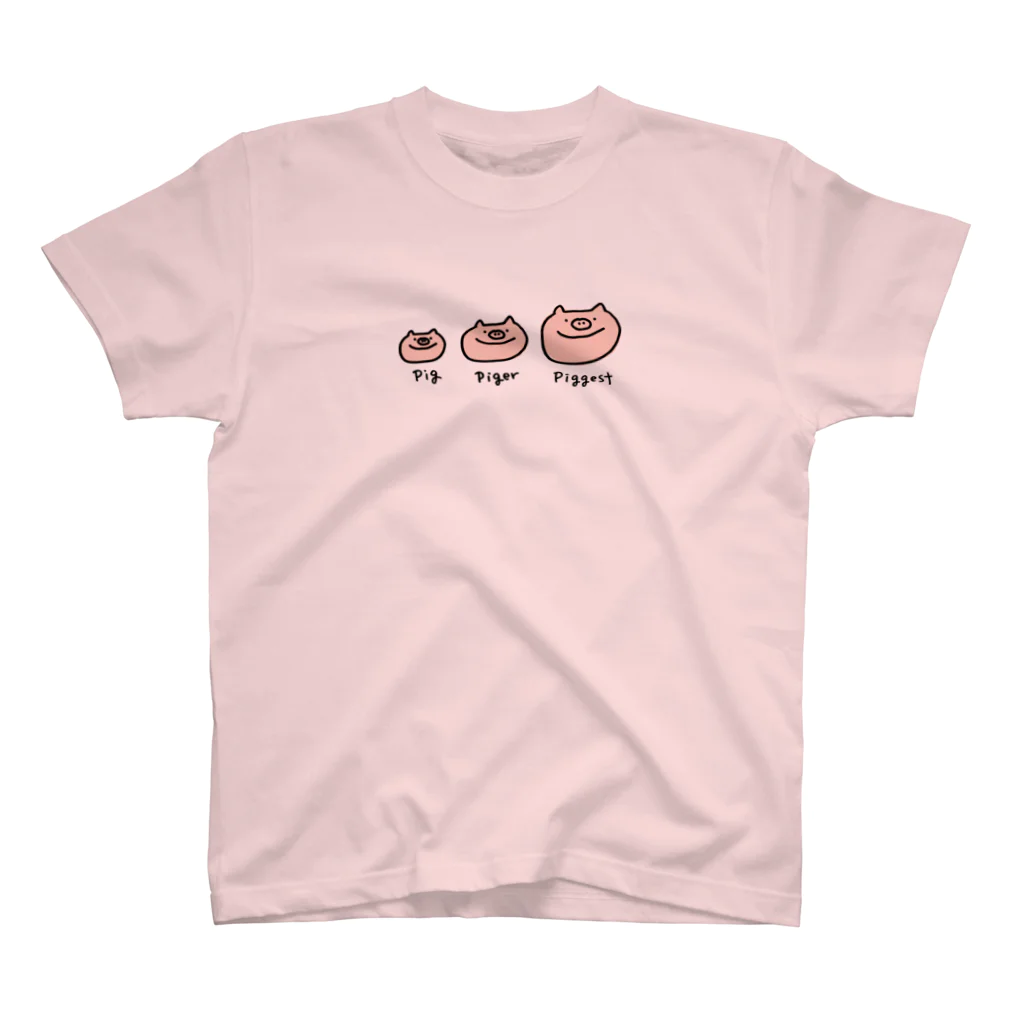 でぶくまのおうち。の大きい豚はpiggest スタンダードTシャツ