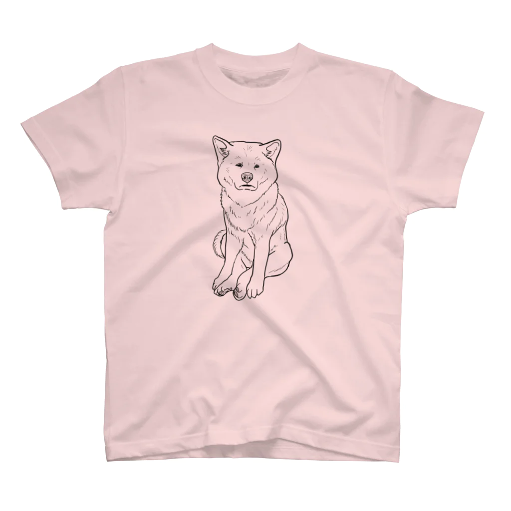 春風工房のZAZEN白秋田犬 スタンダードTシャツ