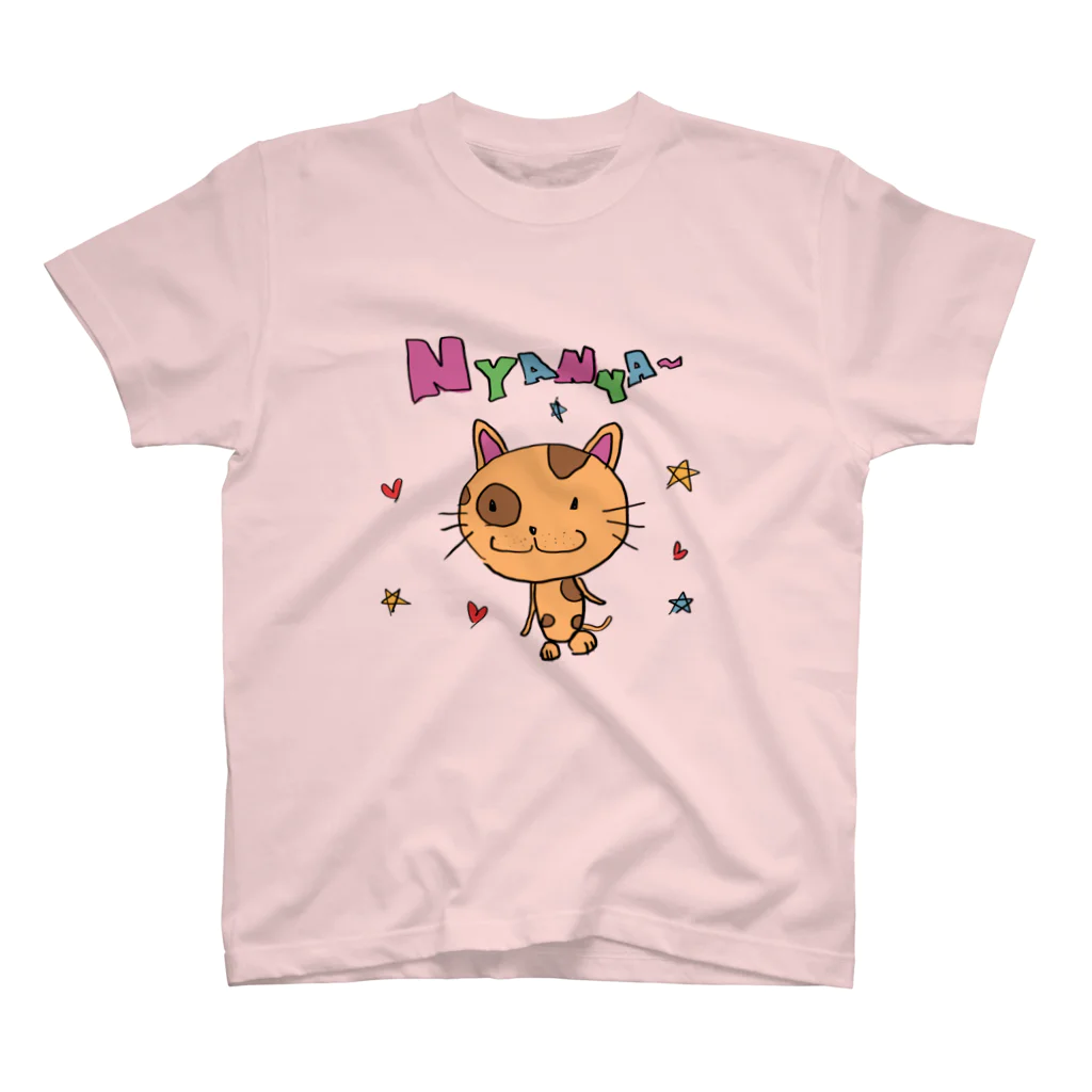 Koukichi_Tのお店の🐈Nyanyaネコ スタンダードTシャツ