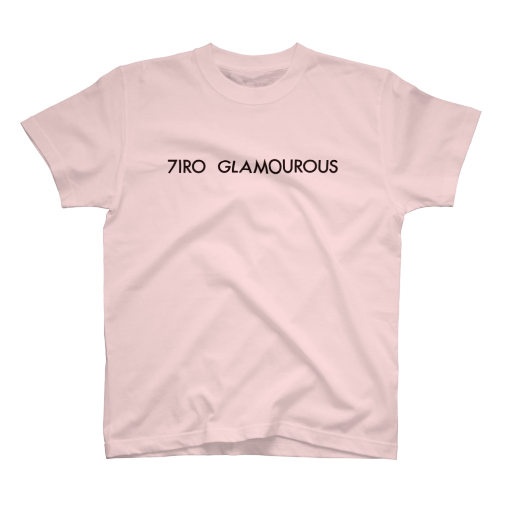 7IRO GLAMOUROUSの※ノエルあり黒文字 7IRO GLAMOUROUSシンプルロゴ  Regular Fit T-Shirt