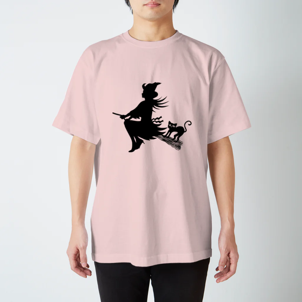 ねこふんじゃダメの魔女っ子猫 スタンダードTシャツ