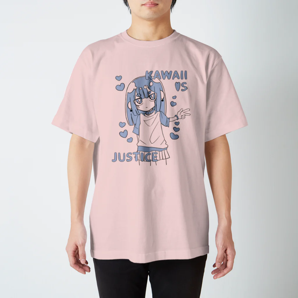 ライカのお店屋さんのKAWAII女の子（空色） Regular Fit T-Shirt