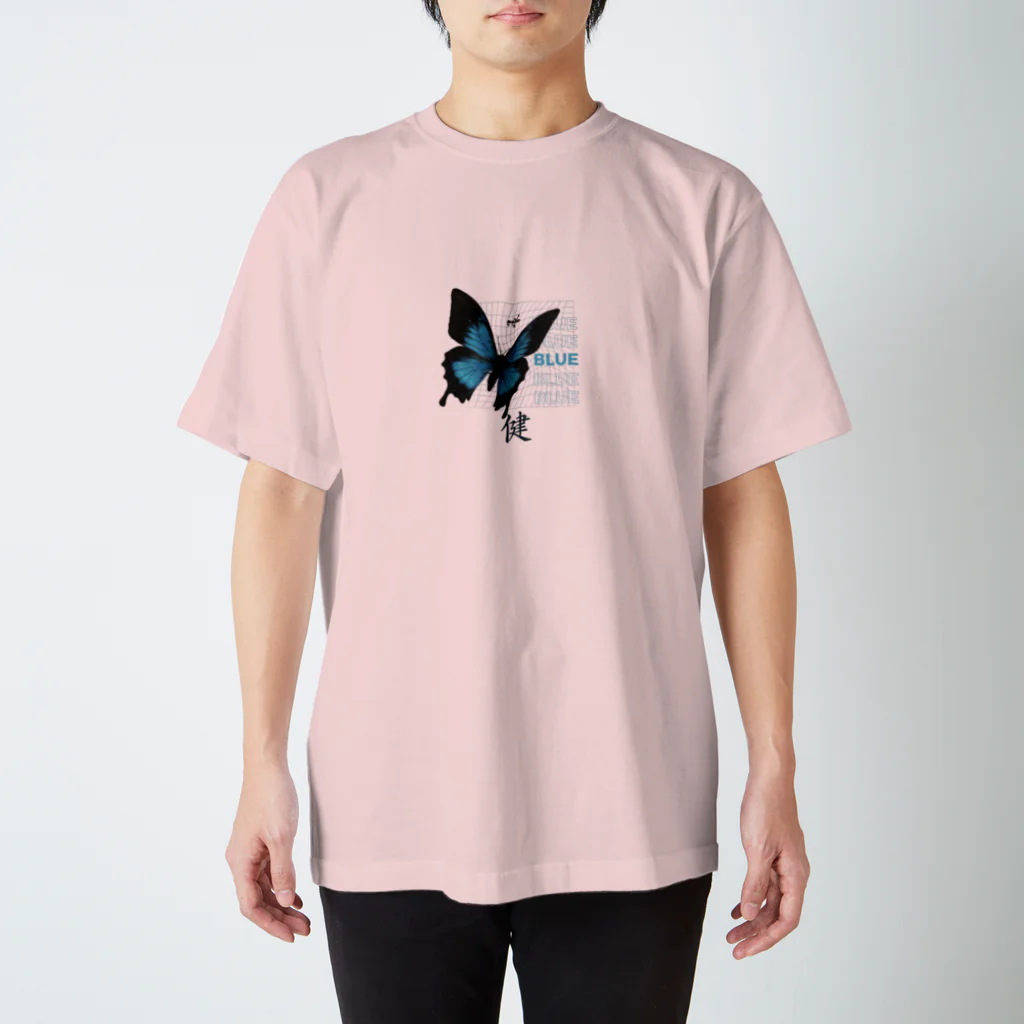 retrovidebynanoのmariposa blue スタンダードTシャツ