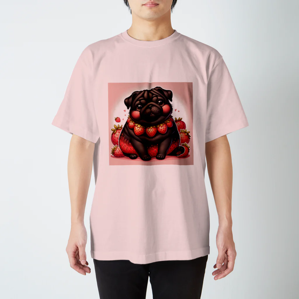 Ichigo-to-daifukuのパグのいちごちゃん スタンダードTシャツ