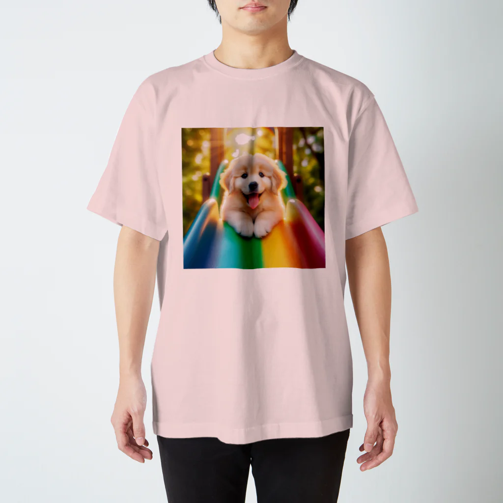 jumping坊主の犬の喜び Regular Fit T-Shirt