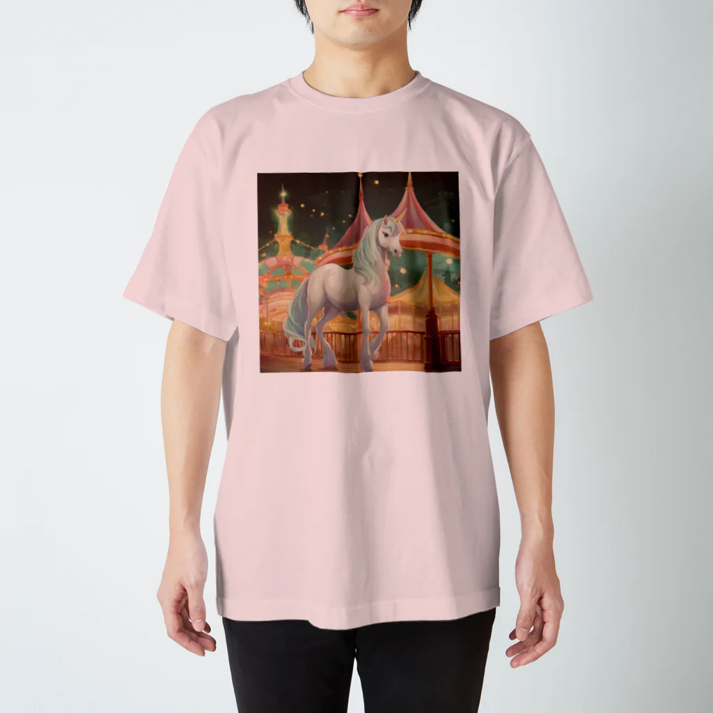 春天堂の夜の遊園地 Regular Fit T-Shirt