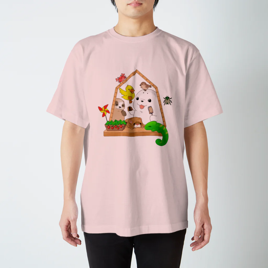 えーしょん【アザラシ・将棋】の将棋メルヘン スタンダードTシャツ