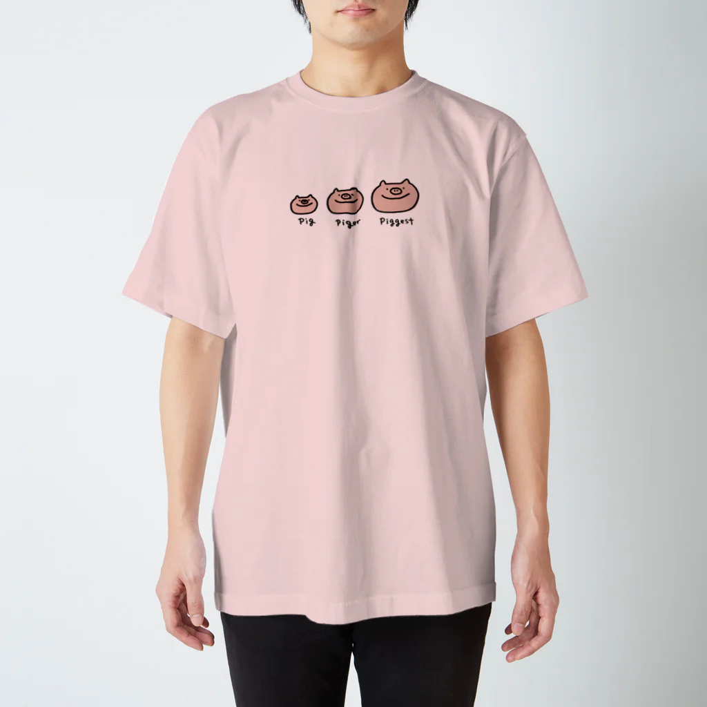 でぶくまのおうち。の大きい豚はpiggest スタンダードTシャツ