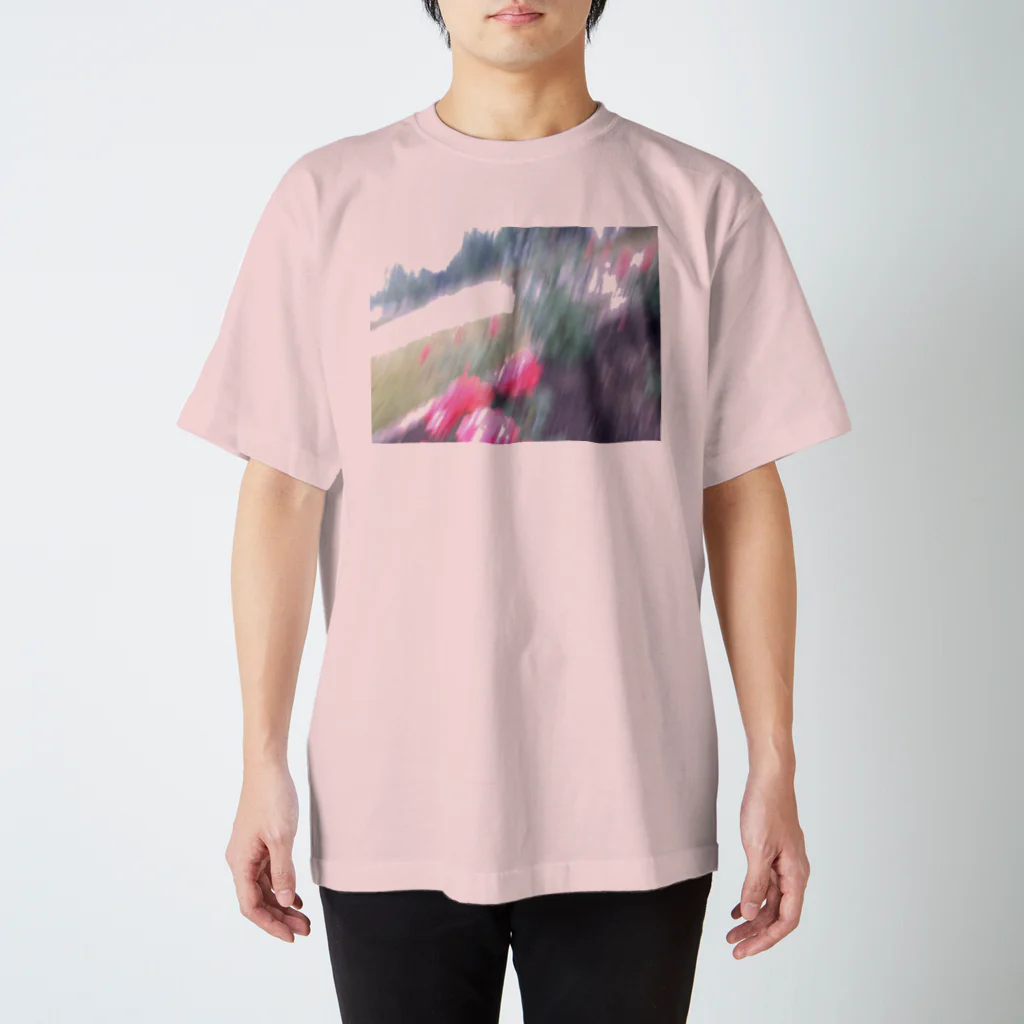 なゆたの雨の日のバラ　ピンク スタンダードTシャツ