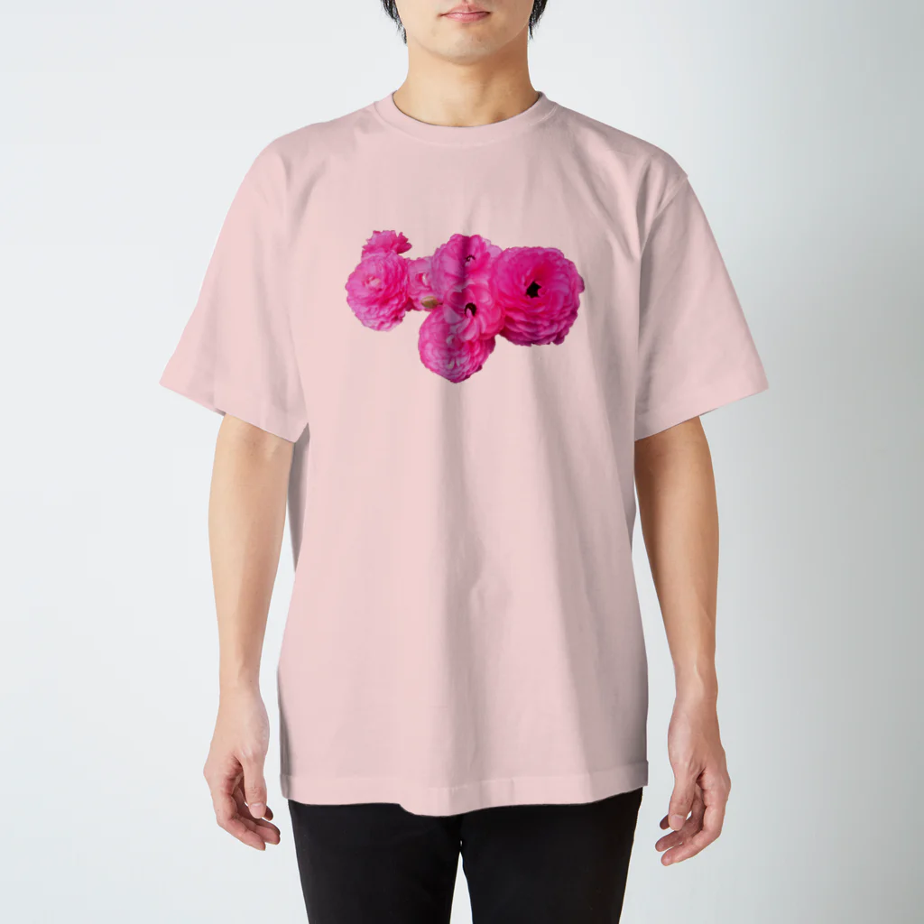 ☆ららくらら☆のラナンキュラス・ピンク① Regular Fit T-Shirt