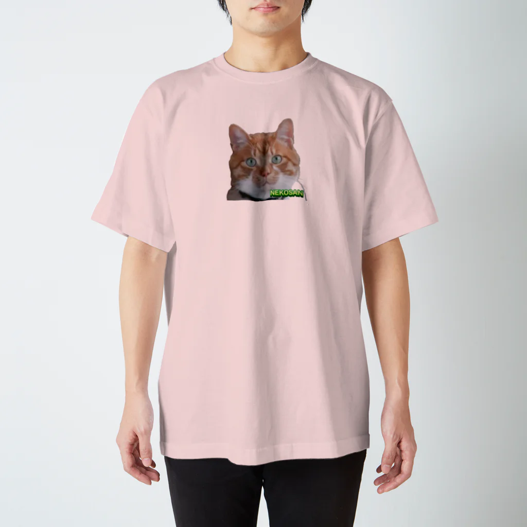 壁かべSHOP・SUZURI店のひょっこり猫さんCOL. スタンダードTシャツ