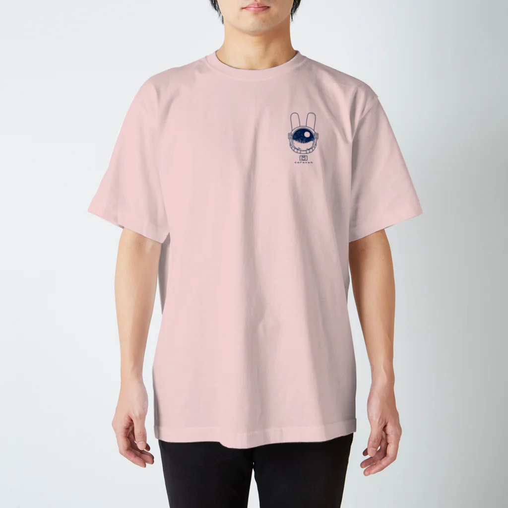 CARAVANのスペースバニー(ブルー) Regular Fit T-Shirt