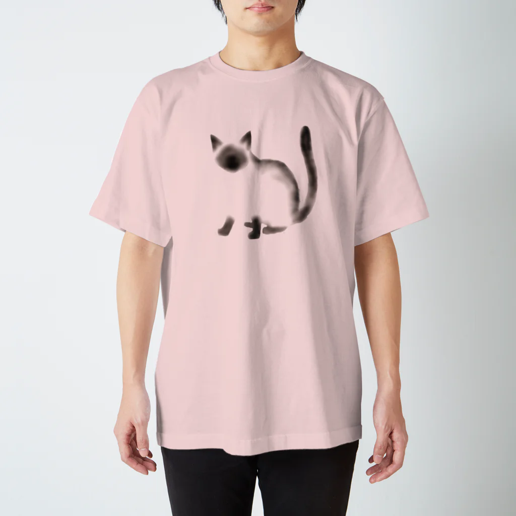 喫茶・シャム猫のすりガラス越しのシャム猫 Regular Fit T-Shirt